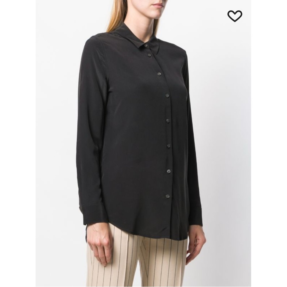 Equipment | Slim Signature Silk Shirt | Black | Small